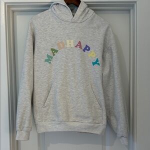 Madhappy Light Gray Hoodie with Multicolor Logo